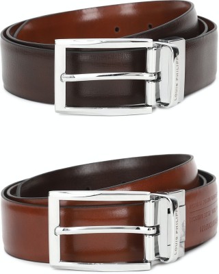 LOUIS PHILIPPE Men Formal Brown Artificial Leather Reversible Belt