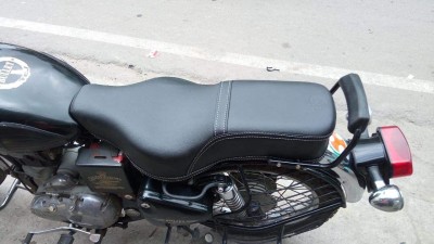 AHLMOTOR KOHLI Bullet Accessories Seat Cover Black for Royal Enfield Electra , Bullet , Standard Split Bike Seat Cover For Royal Enfield Electra