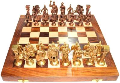 Stonkraft Collectible Folding Wooden Chess Game Board Set with Magnetic  Crafted Pieces, 7 X 7