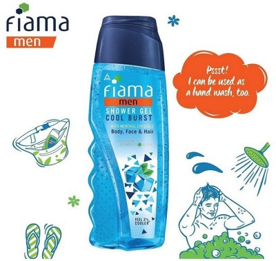 FIAMA Shower Gel Cool Burst Body, Face & Hair With Skin Conditioners For Men 250ml Pack of--1(250 ml)