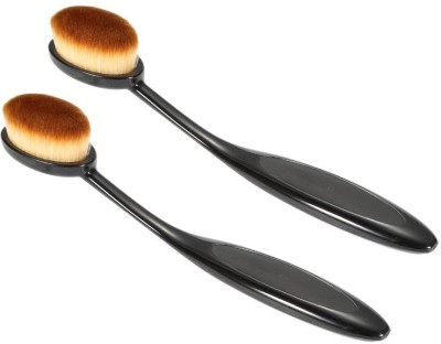 MYEONG Make Up Foundation Powder Concealer Oval Blending Brush(Pack of 2)