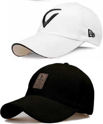 TRUDIX Solid, Self Design, Embroidered Sports/Regular Cap Cap(Pack of 2)