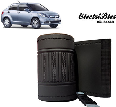 ELECTRIBLES Hand Stiched Steering Cover For Maruti Swift Dzire(Black, Leatherite)