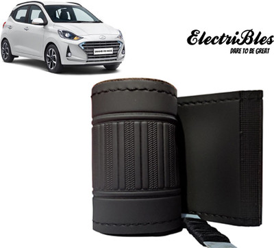 ELECTRIBLES Hand Stiched Steering Cover For Hyundai i10(Black, Leatherite)