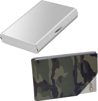 Style 98 10 Card Holder(Set of 2, Silver)