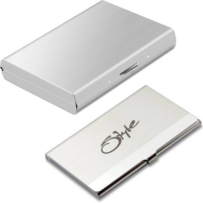 Style 98 10 Card Holder(Set of 2, Silver)