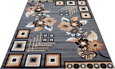 SM Handloom CARPET Multicolor Silk Carpet(5 ft,  X 7 ft, Rectangle)