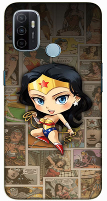 iprinto Back Cover for Oppo A33, Oppo A53 wonder woman Back Cover(Yellow, Dual Protection, Silicon, Pack of: 1)