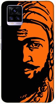 iprinto Back Cover for Vivo V20 Pro Chhatrapati Shivaji Maharaj Back Cover(Orange, Dual Protection, Silicon, Pack of: 1)