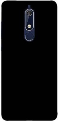 Mobi Socket Back Cover for Nokia 5.1(Black, Flexible, Pack of: 1)