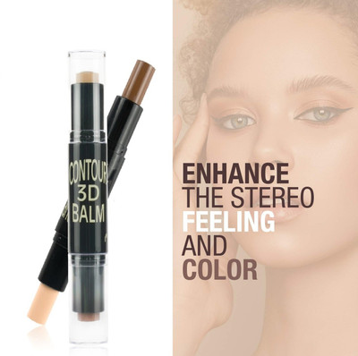 JANOST 2 IN 1 Contour & Highlight Stick Double-ended Contouring Highlighter  Concealer(BEIGE, 8 g)