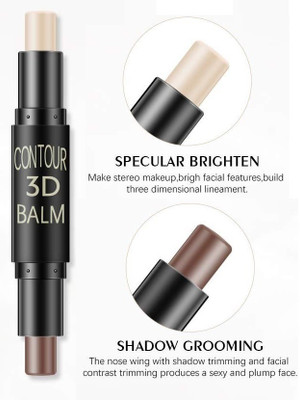 JANOST Contour & Highlight Stick Double-ended Contouring Highlighter  Concealer(BEIGE, 8 g)