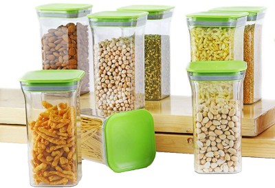 Peher Plastic Grocery Container  - 1100(Pack of 8, Green)