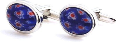 PELUCHE Brass, Metal Cufflink Set(Blue)