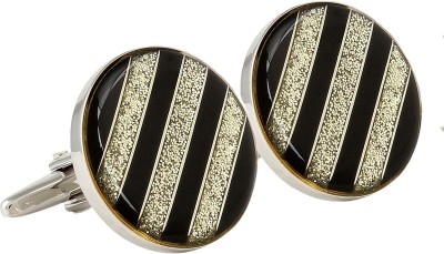 PELUCHE Brass Cufflink(Silver, Black)