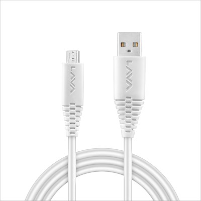 LAVA D2 max 2 m Micro USB Cable(Compatible with Mobile, White, One Cable)
