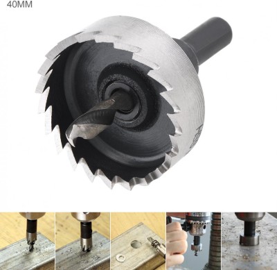 uptodatetools 40mm HSS Hole Saw Cutter Drill Bits for Pistol Drills / Bench Drills / Magnetic Drills / Air Gun Drills HSS Hole Saw HSS Hole Saw Cutter