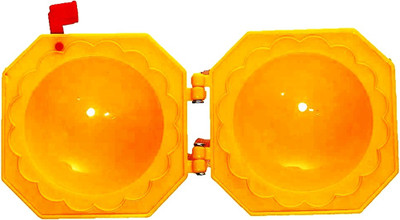 CRAZYGOL Dumpling Press(Plastic Kachori/ Karanji/ Gujia Maker/ Mold Mud Scoop and Cutter/ Sacha/ Machine Festivals Pack of 2, Yellow)