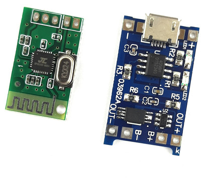SAMAES Combo Pack of 5V Bluetooth 3.0 Audio Receiver Module and TP4056 3.7V Battery Charging Module with Protection Electronic Components Electronic Hobby Kit