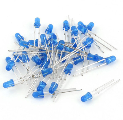 INVENTO 25Pcs 5mm Round Diffused Blue Color LED Light Bulb Lamp Light Emitting Diode DC 1.5V - 3V for DIY Projects Automotive Electronic Hobby Kit