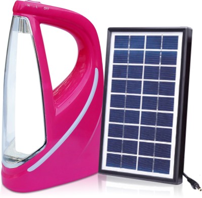 Pick Ur Needs Home Emergency Lantern With 9V Solar Panel Charging 8 hrs Lantern Emergency Light(PINK With Solar)