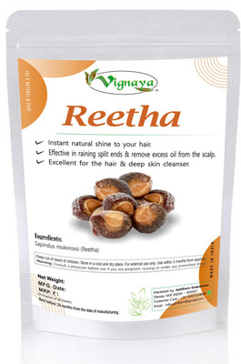 Vignaya Herbal Raw Reetha/Raw Ritha Soap Nuts/Raw Aritha/Raw Ritha Whole for Hair Growth(200 g)