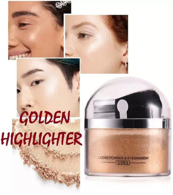 ADJD Highlighter Powder Makeup Face Glow Highlight Brighten Shimmer Make For Professional Look  Highlighter(GOLD)