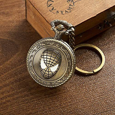 GKM Marvel Avengers Spiderman No Way Home pocket watch Clock Keychain Key Chain