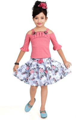 ZADMUS Girls Party(Festive) Top Skirt(Pink)