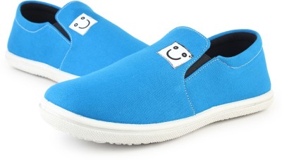 KANEGGYE Boys Slip on Moccasins(Light Blue)