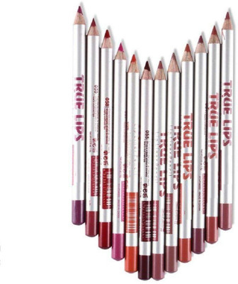 LILLYAMOR 12 color lipstick Ture matte lip liner combo pack of 12(MULTICOLORED)