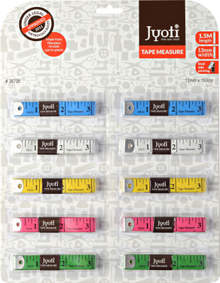 Jyoti Tape Measure (Length 60 Inches / 150cm - Width 13mm) - Pack of 1 Card Measurement Tape(150 cm)