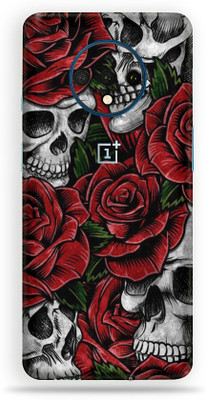 Jeeva Creation Oneplus 7t, oneplus 7t Mobile Skin(Ultra Roses And Skulls Skin With High Matte Finish.)