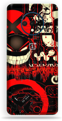 Jeeva Creation Oneplus 7t, oneplus 7t Mobile Skin(Ultra Red Graffiti Skin With High Matte Finish.)