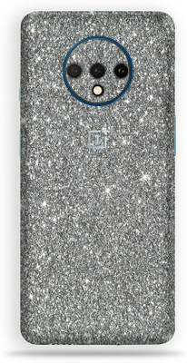 Jeeva Creation Oneplus 7t, oneplus 7t Mobile Skin(Ultra Grey Gliter Skin With High Matte Finish.)