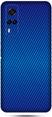 OggyBaba vivo y53s Mobile Skin(Royal Blue Carbon Fibre Skin Matte Finish)