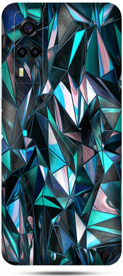 OggyBaba vivo y53s Mobile Skin(Royal Blue Polygon Skin Matte Finish)