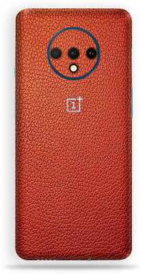 Jeeva Creation Oneplus 7t, oneplus 7t Mobile Skin(Ultra Red Leather Skin With High Matte Finish.)