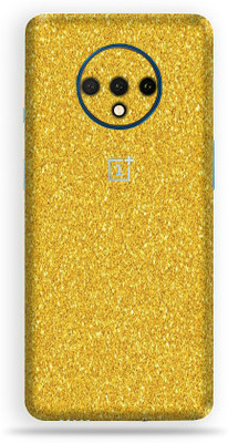 Jeeva Creation Oneplus 7t, oneplus 7t Mobile Skin(Ultra Golden Gliter1 Skin With High Matte Finish.)