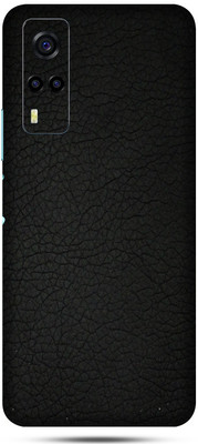 OggyBaba vivo y53s Mobile Skin(Coal Black Leather Skin Matte Finish)
