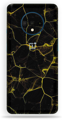 Jeeva Creation Oneplus 7t, oneplus 7t Mobile Skin(Ultra Black Abstract Skin With High Matte Finish.)