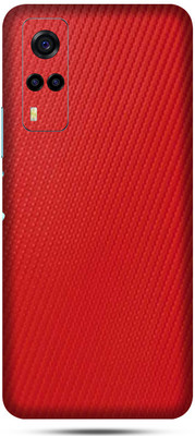 OggyBaba vivo y53s Mobile Skin(Charming Red Carbon Fibre Skin Matte Finish)