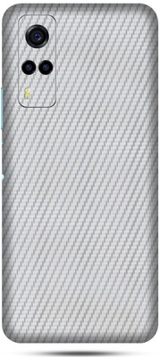 OggyBaba vivo y53s Mobile Skin(Silver Carbon Fibre Skin Matte Finish)
