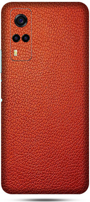 OggyBaba vivo y53s Mobile Skin(Charming Red Leather Skin Matte Finish)