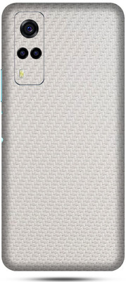 OggyBaba vivo y53s Mobile Skin(Milky White Carbon Fibre Skin Matte Finish)