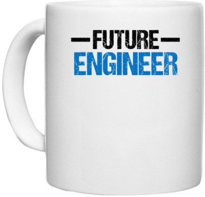 UDNAG White Ceramic Coffee / Tea 'Engineer | Future Engineer1' Perfect for Gifting [330ml] Ceramic Coffee Mug(330 ml)