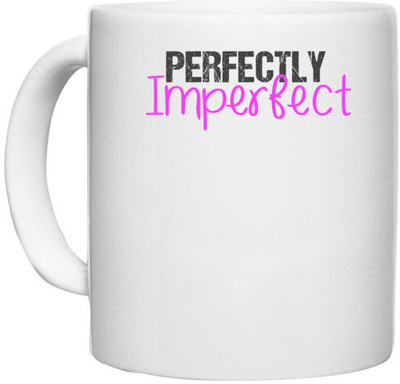 UDNAG White Ceramic Coffee / Tea 'Perfectly imperfect' Perfect for Gifting [330ml] Ceramic Coffee Mug(330 ml)