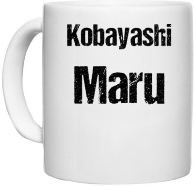 UDNAG White Ceramic Coffee / Tea 'Startrek | Kobyashi Maru' Perfect for Gifting [330ml] Ceramic Coffee Mug(330 ml)