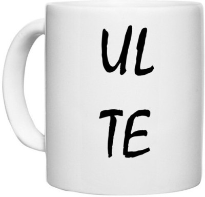 UDNAG White Ceramic Coffee / Tea 'Couple | UL TE' Perfect for Gifting [330ml] Ceramic Coffee Mug(330 ml)