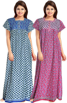 Khushi Print Women Nighty(Multicolor)